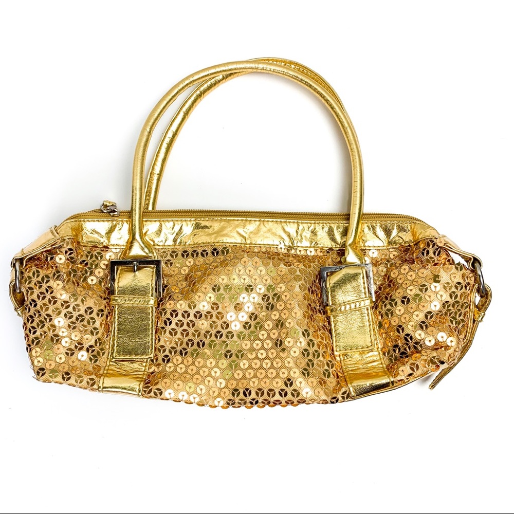 Gold sequin bag